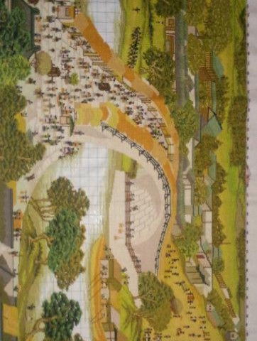 成品十字绣清明上河图 拱桥版 出售啦