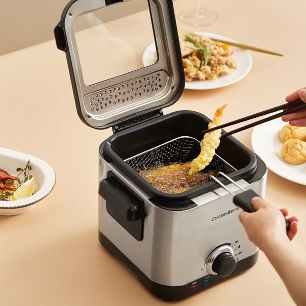 cookerbene出口小电炸锅欧洲天妇罗油炸锅...