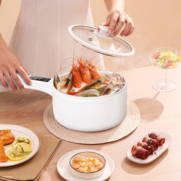 SPB 德国spb 多功能电煮锅2升懒人家用蒸煮一体小电锅陶瓷釉不粘锅婴儿宝宝奶锅