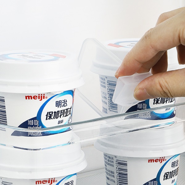 冰箱抽屉置物架分类隔板自由组合隔断塑料挡板透明带固定扣4个装